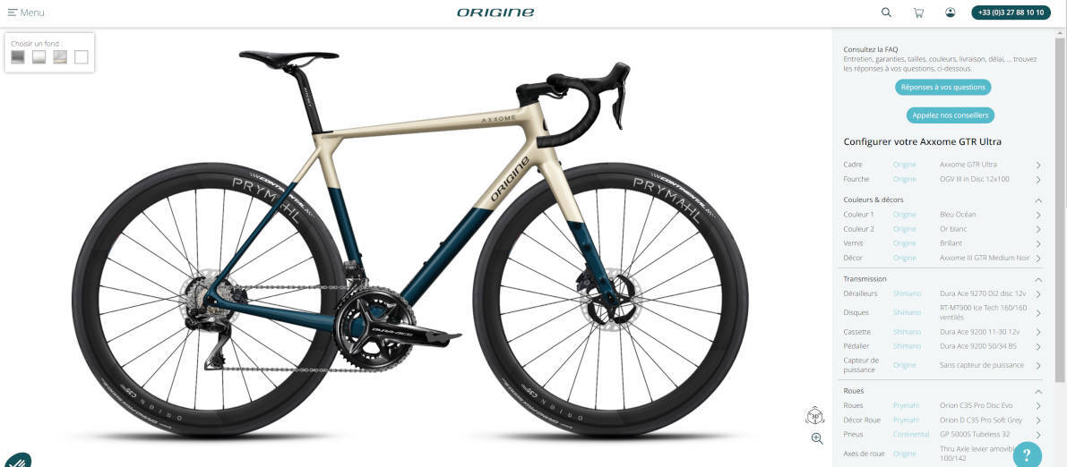 Origine Bike 3D Configurator