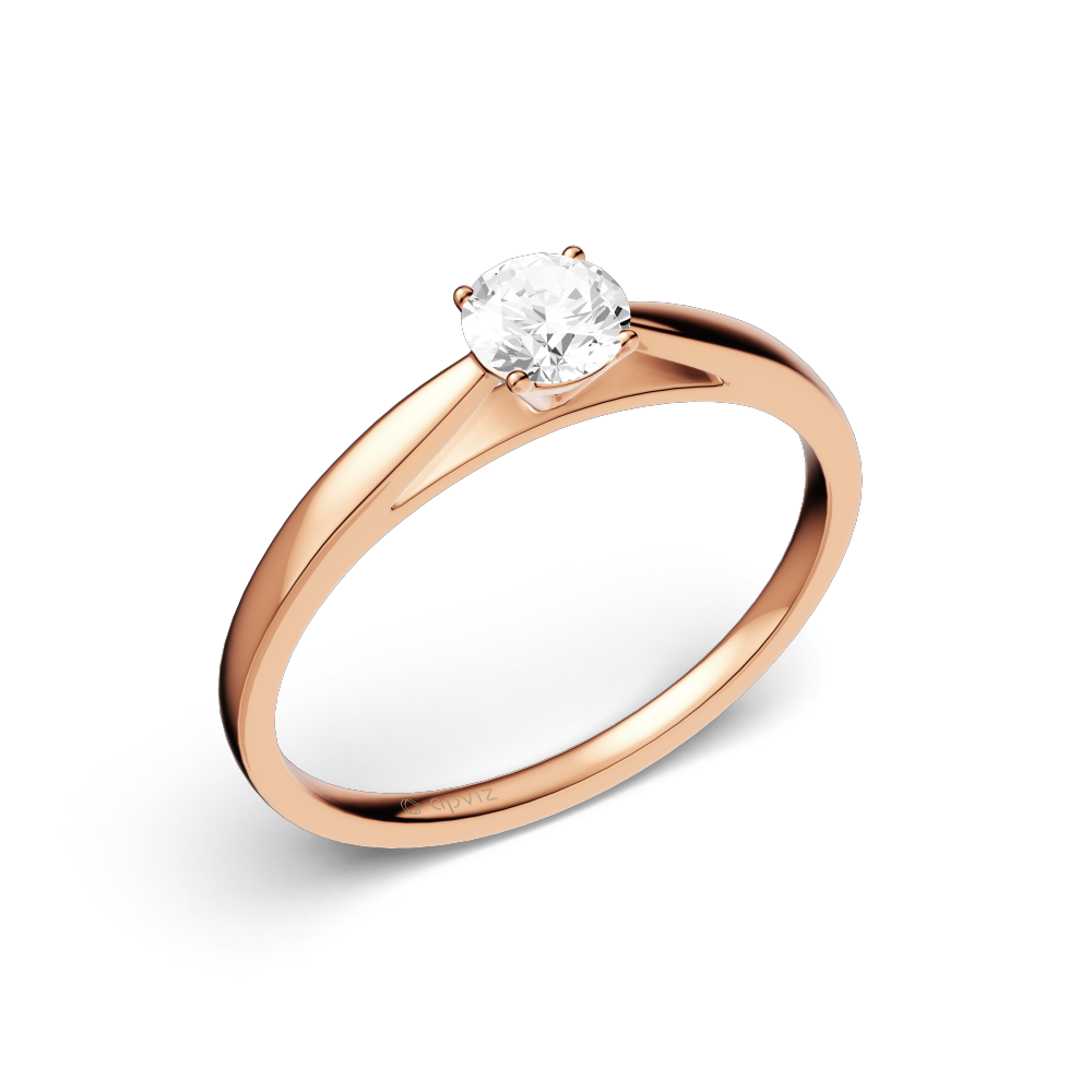 Photograph of a 0.3 carat pink gold and diamond ring Photograph of a 0.3 carat pink gold and diamond ring automatically generated with the 3d configurator saas platform.